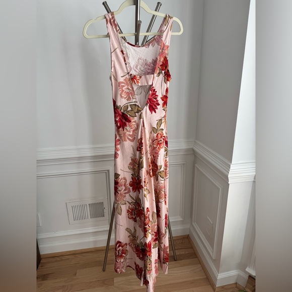 NWOT Anthropologie Paper Heart Mauve Floral Pink Maxi Dress Size M - Picture 3 of 5
